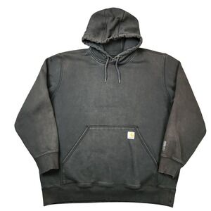 Carhartt Hoodie Mens XL Black Paxton Rain Defender Heavyweight Sweatshirt